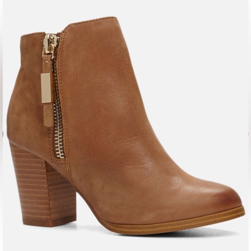 Aldo Mathia Cognac Ankle Booties with Zipper
Size 8.5
